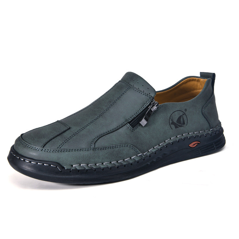 Mens Lace-up Leather Outdoor Casual Shoes