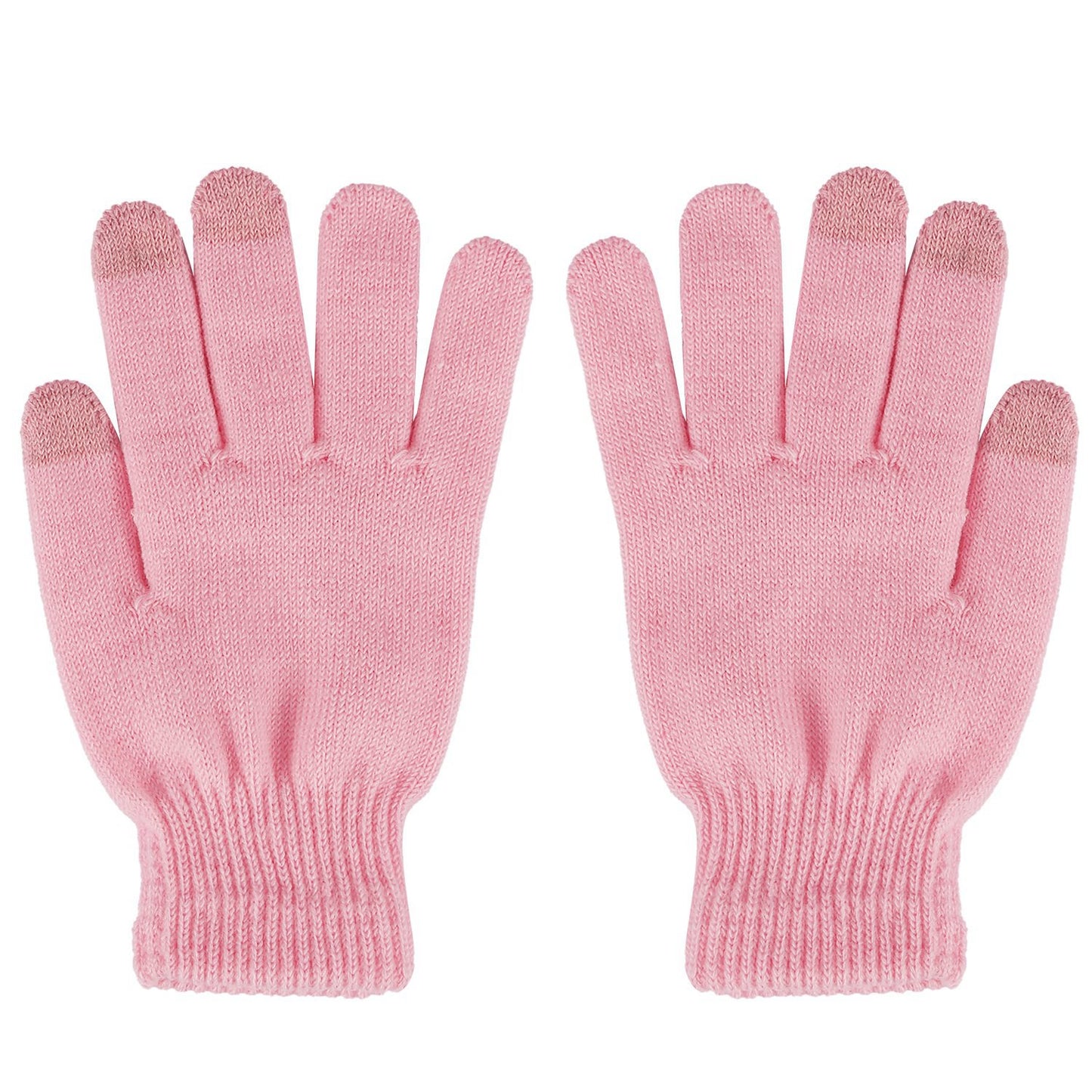 3 Color Options -- 1 Pair Unisex Winter Knit Gloves Touchscreen Outdoor Windproof Cycling Skiing Warm Gloves