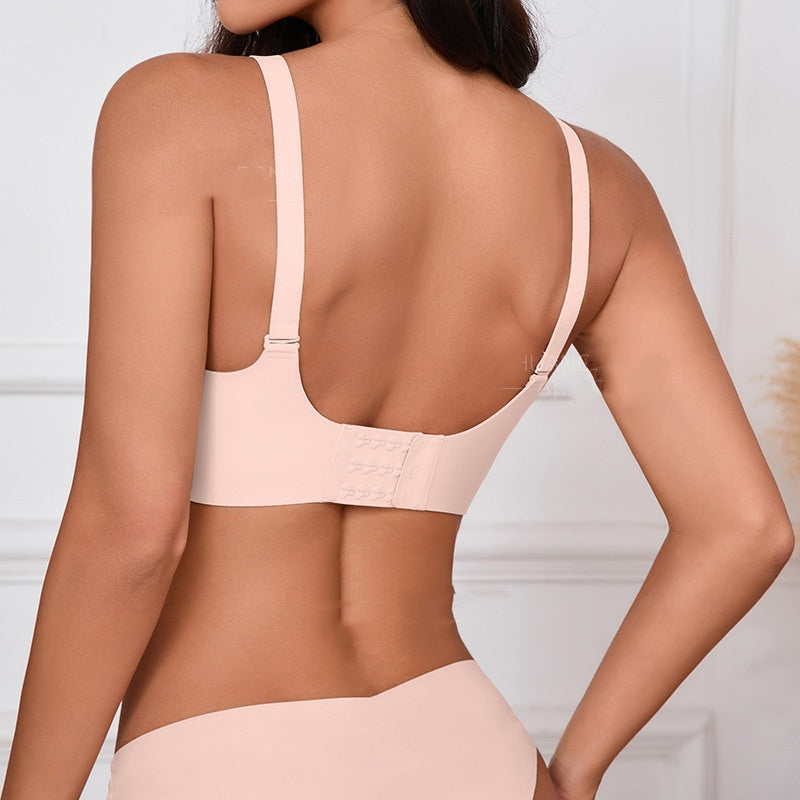 Invisible Small-chest Push-up Jelly Adhesive Bra With Anti-sagging Wavy Edges For A Beautiful Back