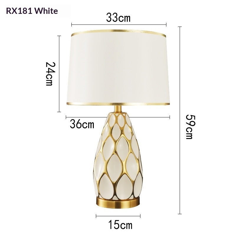 Modern Light-Luxury Creative Honeycomb Ceramic Table Lamp