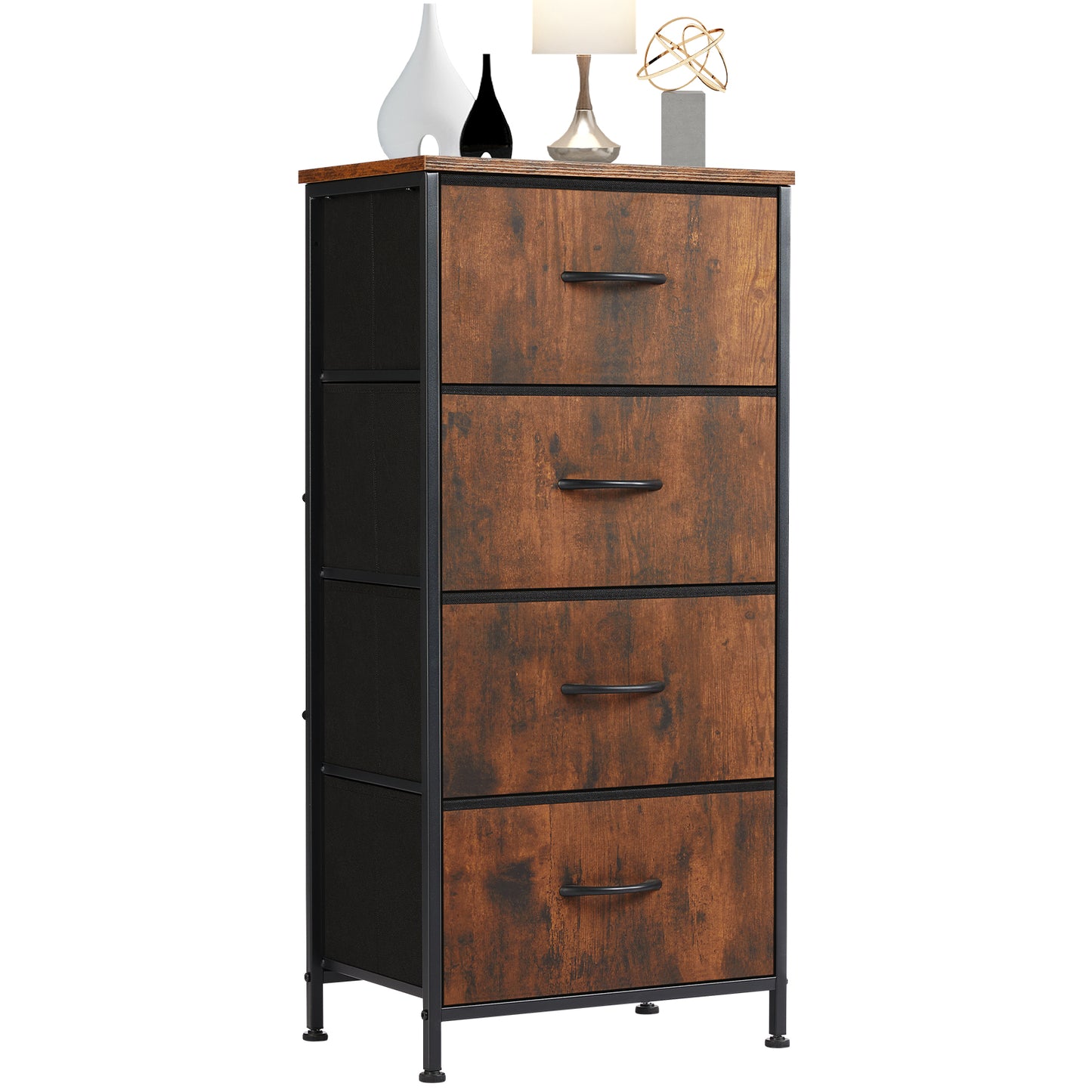 Drawers Dresser Chest Of Drawers,Metal Frame And Wood Top