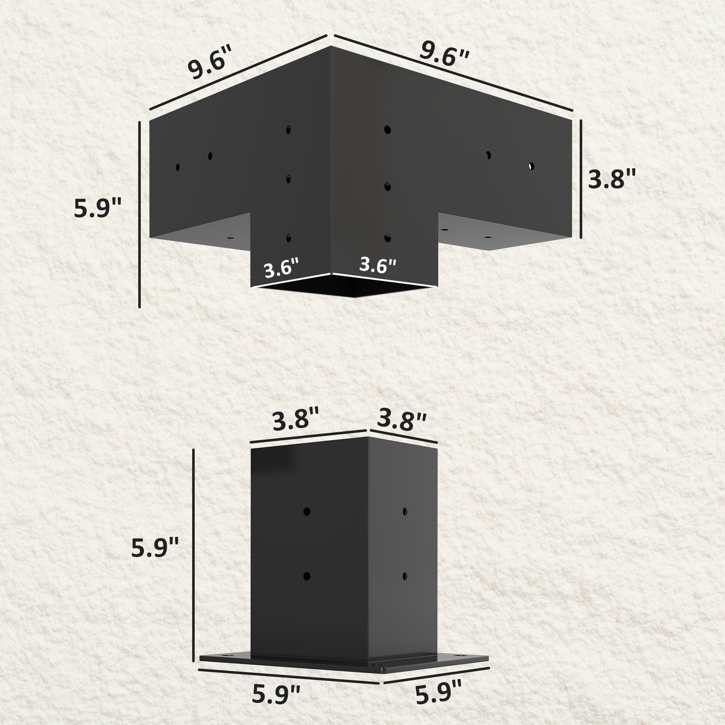 8PCS Pergola Kit, Pergola Brackets With 3-Way & 4-Way Corner Brackets For 4"x4" (Actual 3.6"x3.6") Lumber