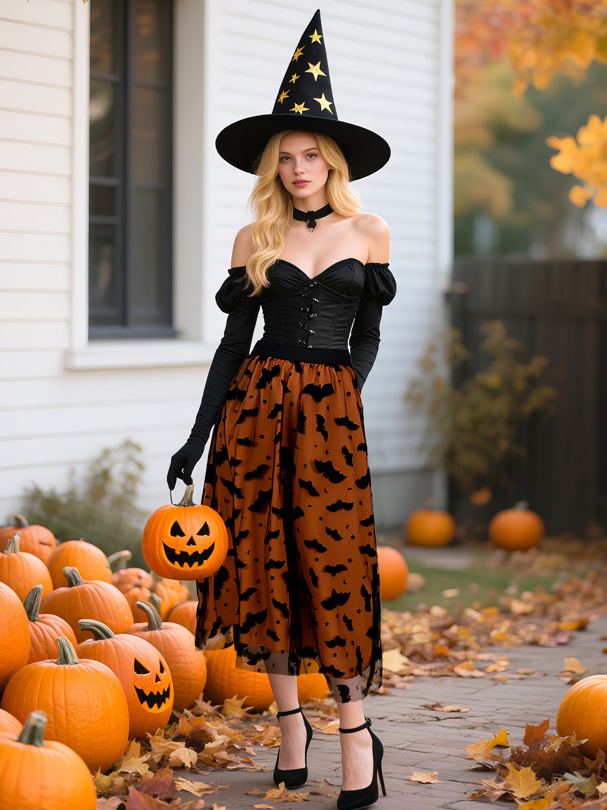 Women's Witchy Tulle Tutu Skirt, Halloween Dress Pumpkin Skirt Velvet Bats Elastic Waist Layered Mesh Midi Skirt Witchy Clothes For Halloween Party Amazon Sales Ban