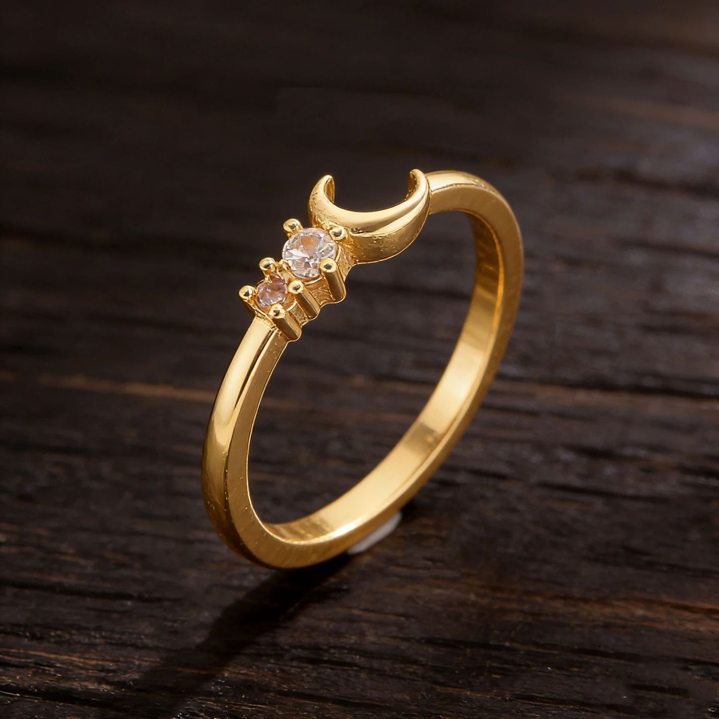 Light Luxury Fashion All-Match Star And Moon Ring