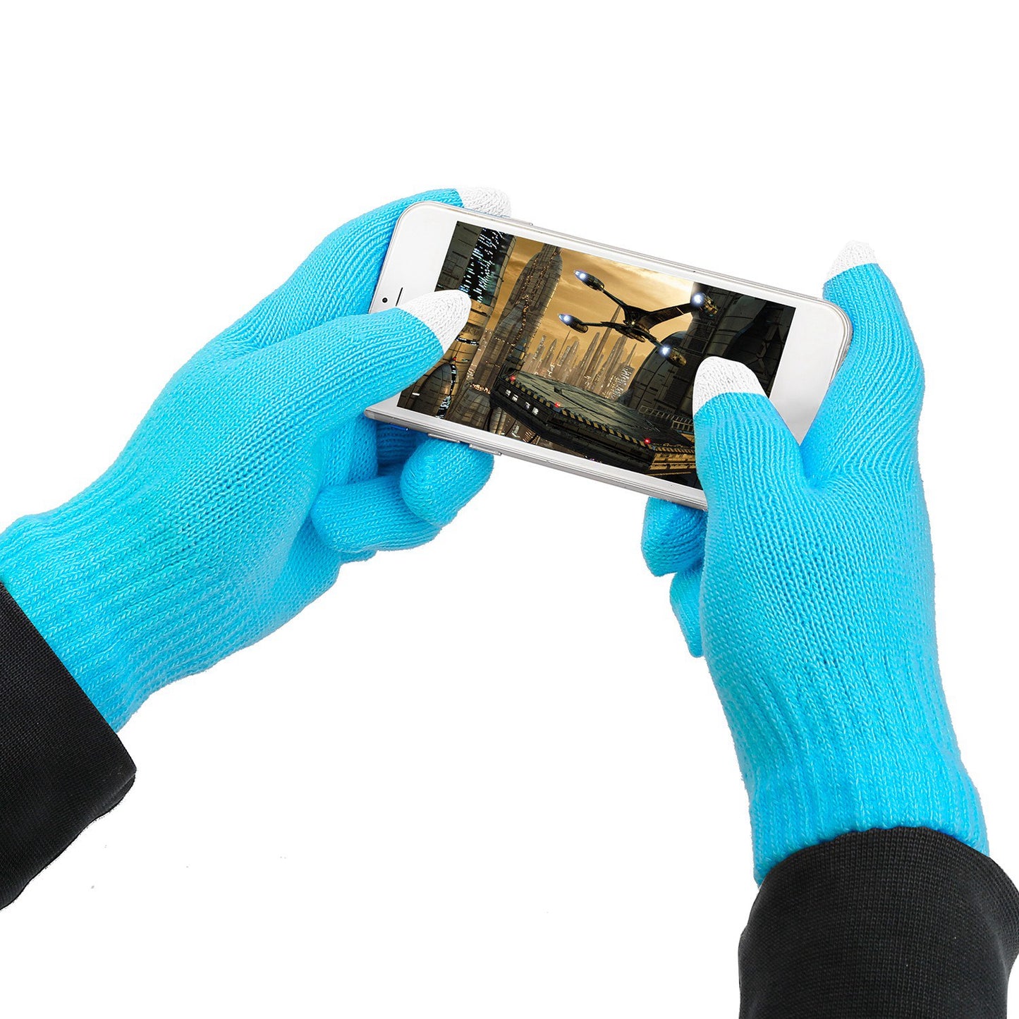 3 Color Options -- 1 Pair Unisex Winter Knit Gloves Touchscreen Outdoor Windproof Cycling Skiing Warm Gloves