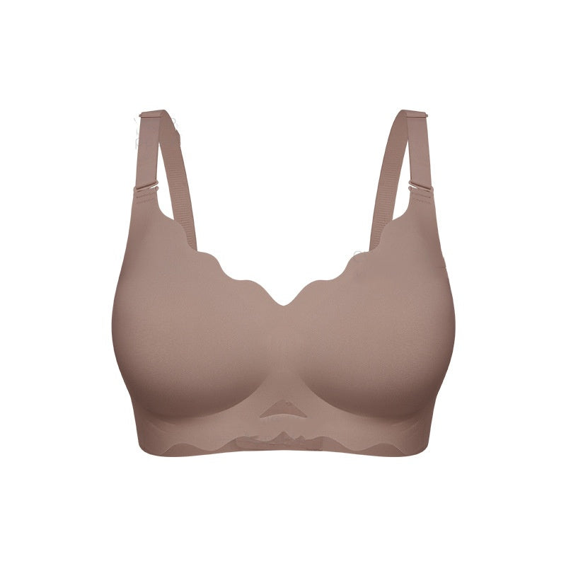 Invisible Small-chest Push-up Jelly Adhesive Bra With Anti-sagging Wavy Edges For A Beautiful Back