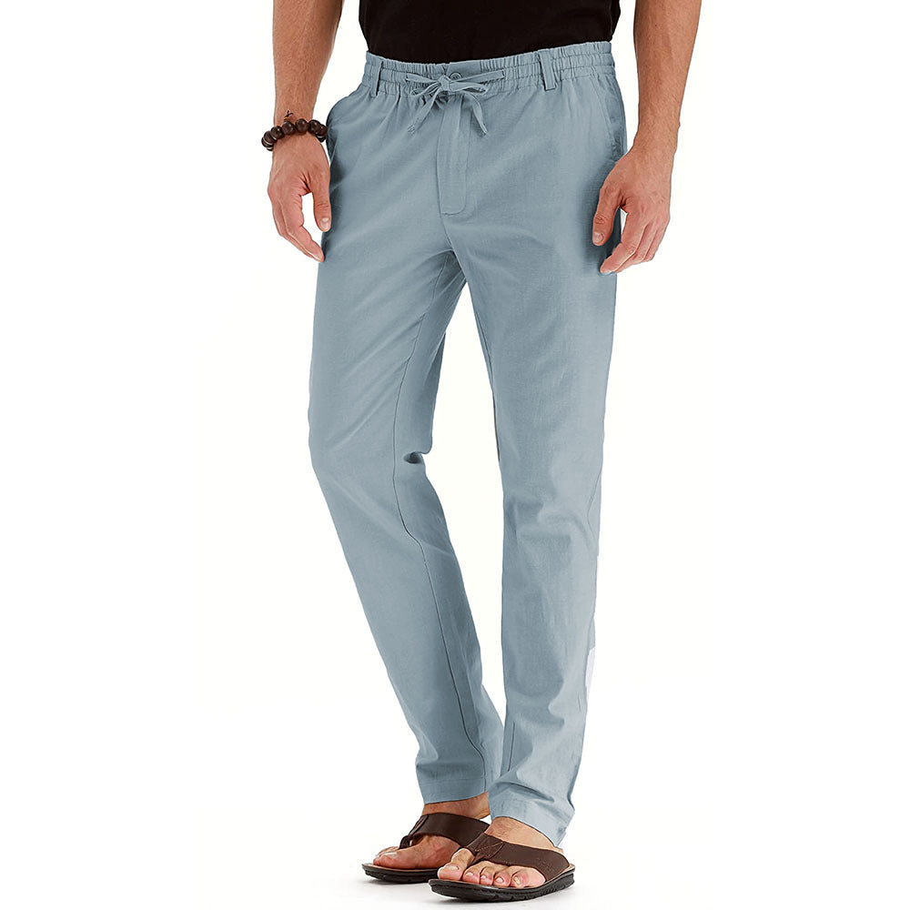 Men's Trousers Loose Oversized Track Pants Spring Summer Pants Mens Stretch Casual Slim Fit Elastic Waist Business Classic Trousers Male Black Gray