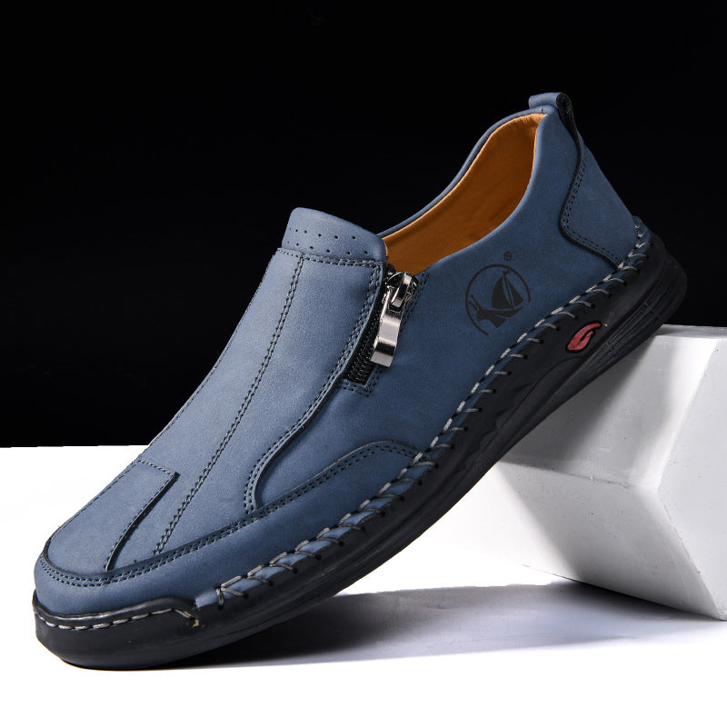 Mens Lace-up Leather Outdoor Casual Shoes