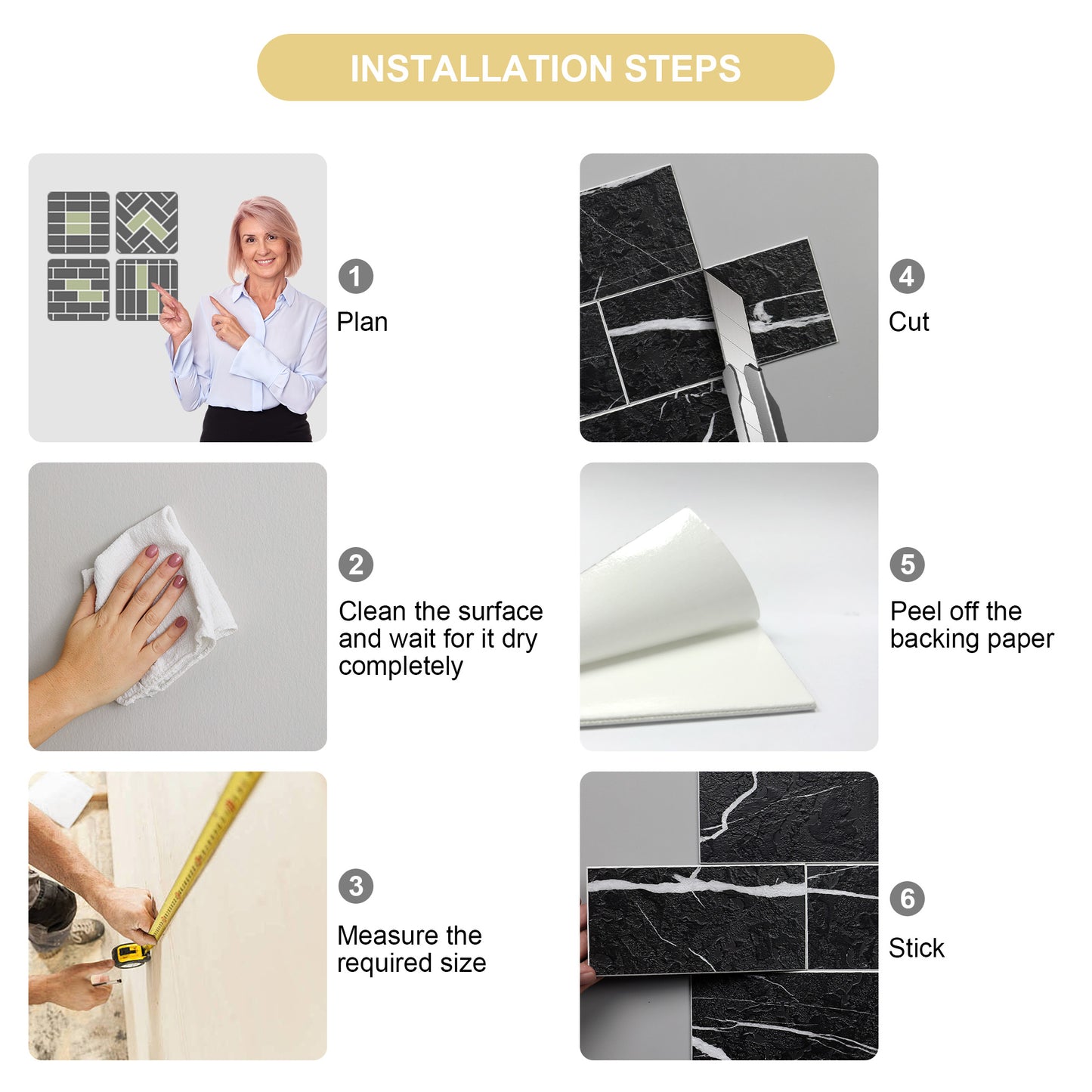 100 Tiles Peel And Stick Backsplash 3 In. X 5.9 In. X 0.12 In. PVC Subway Wall Tile, White ,12 Sq. Ft.Case--Prohibited From Being Sold On Wayfair And Amazon Platforms