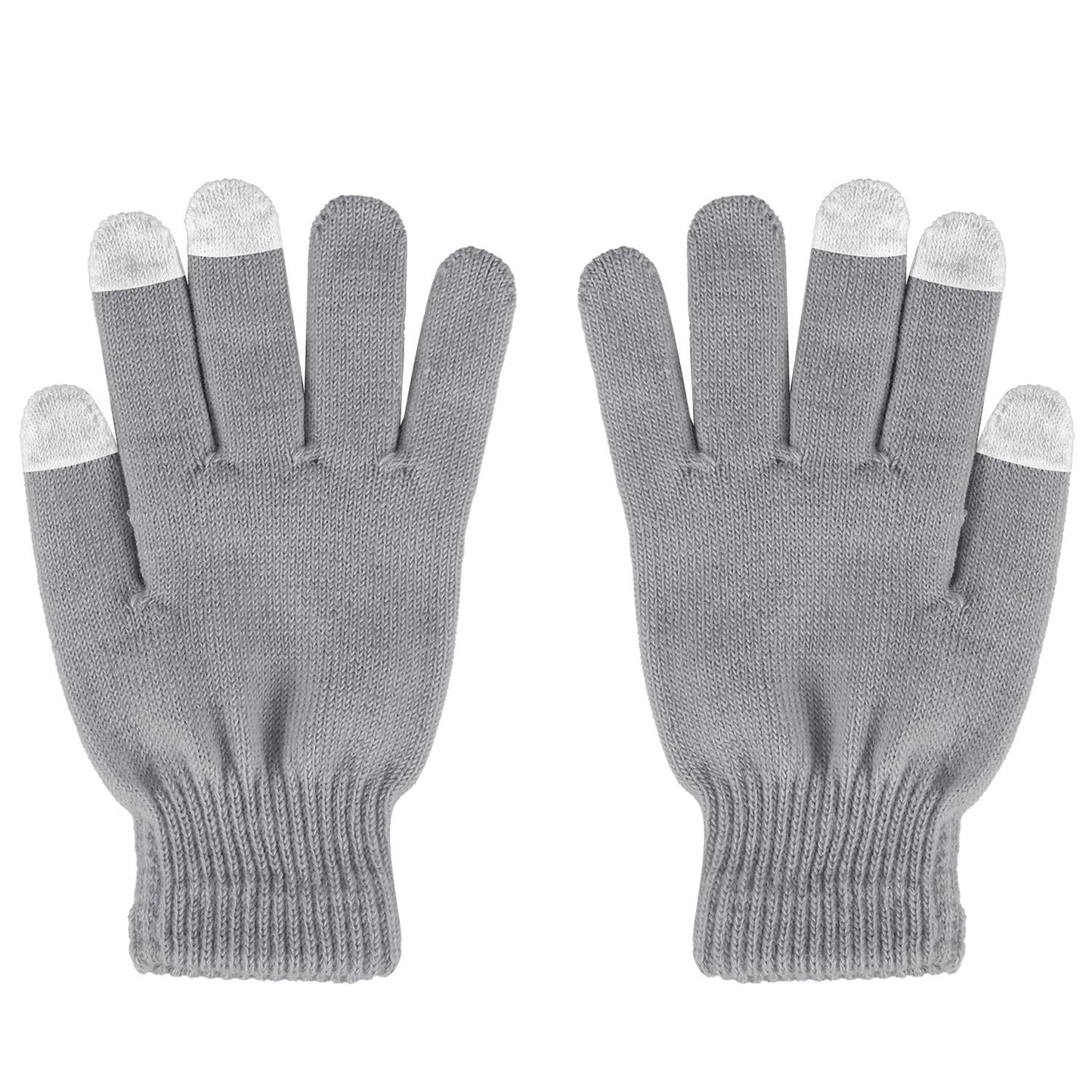 3 Color Options -- 1 Pair Unisex Winter Knit Gloves Touchscreen Outdoor Windproof Cycling Skiing Warm Gloves