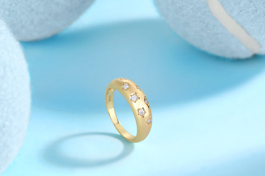 1Trendy Diamond Rings, Wedding Rings, Luxury Fashion, Silver Rings Set With Moissanite Prohibit TikTok sales