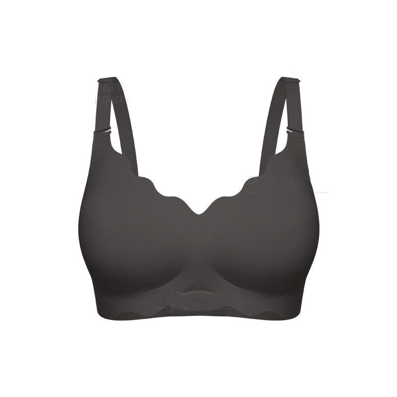 Invisible Small-chest Push-up Jelly Adhesive Bra With Anti-sagging Wavy Edges For A Beautiful Back