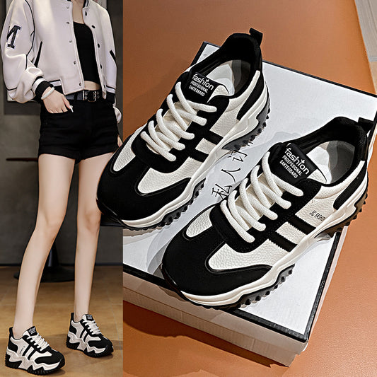 Womens Stylish Casual Thick-soled Running Sneakers