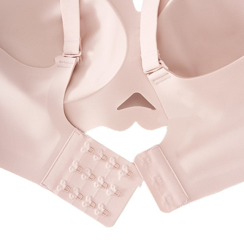 Invisible Small-chest Push-up Jelly Adhesive Bra With Anti-sagging Wavy Edges For A Beautiful Back