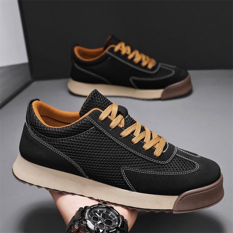 Mens Retro Running Shoes With Thick Sole For Height Increase