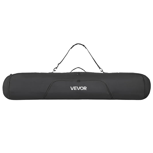 Snowboard Bag, Up To 65 In/165 Cm, Padded Skis & Snowboards Bag For Air Travel, 600D Waterproof Oxford Fabric, With Adjustable Inner Straps, For Skis Poles Goggles Gloves Helmet Boots (Black)