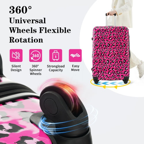 Hardshell Luggage Sets 3 Pcs Spinner Suitcase With TSA Lock Lightweight-20 24 28 Luggages