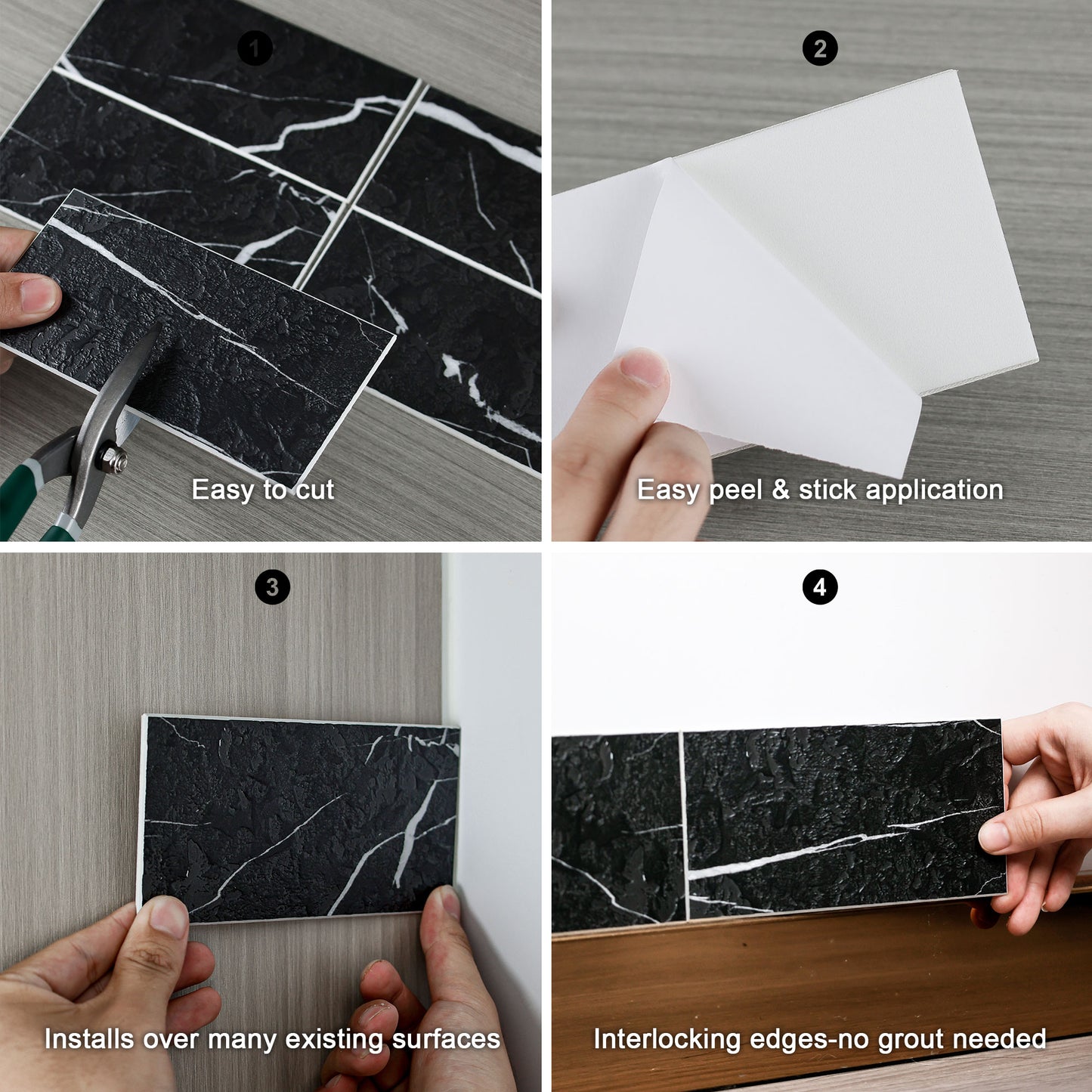 100 Tiles Peel And Stick Backsplash 3 In. X 5.9 In. X 0.12 In. PVC Subway Wall Tile, White ,12 Sq. Ft.Case--Prohibited From Being Sold On Wayfair And Amazon Platforms
