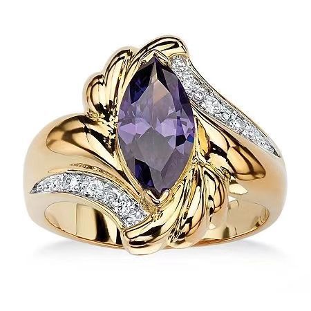 Copper Inlaid Zircon Ring For Men And Women