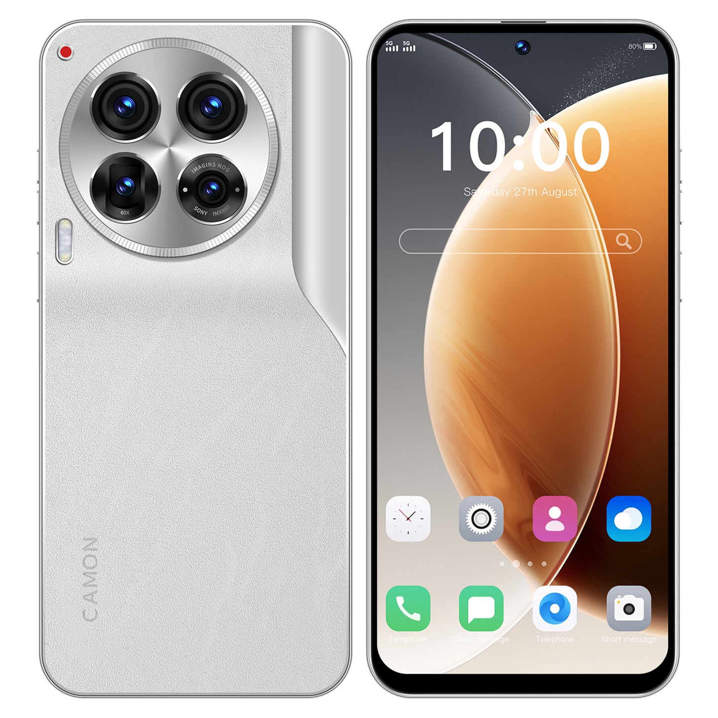 30 Pro Unlocked Phones, 6GB 128GB Smartphone, 6.5inch HD Screen Cell Phone, Android 14.0, 6800mAh Large Battery Mobile Phone, Dual SIM, Face ID, GPS