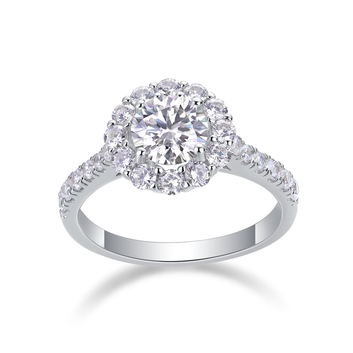 1Luxury Fashion Large Diamond Wedding Ring With Moissanite Silver Ring Prohibit Tk Sales