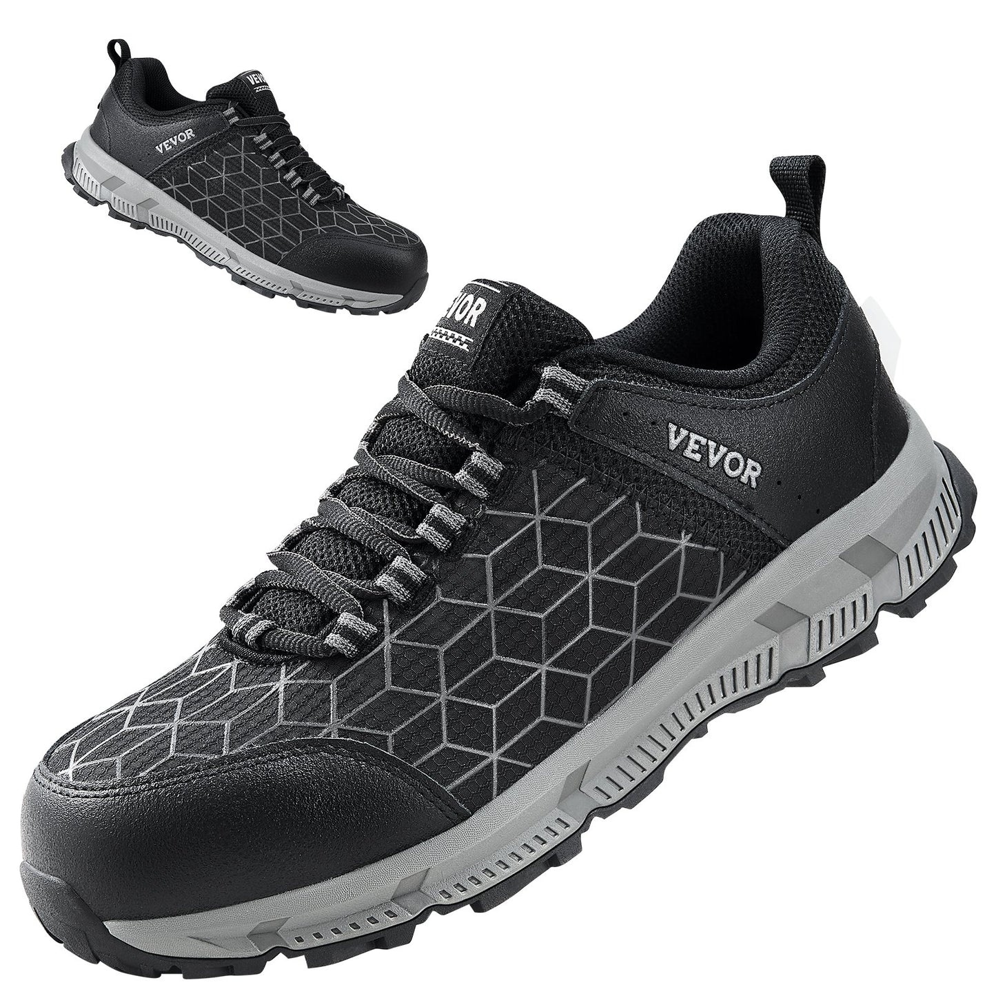 Steel Toe Shoes For Men, US Size 11, Men’s Cushion Sport Safety Toe Athletic Work Shoe, Indestructible Safety Sneakers Lightweight,Breathable Industry Construction Work Shoes, Black