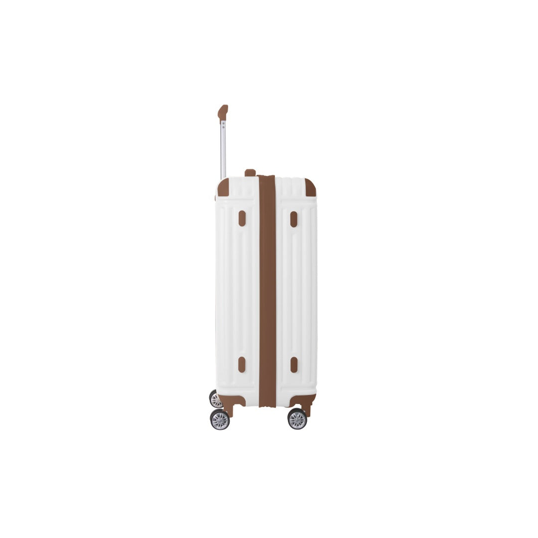 Brown 3-Piece Premium ABS Luggage Set-20, 24, And 28 Suitcases With Multi-Position Handle, Silent Spinner Wheels, And TSA-Approved Lock-Durable, Stylish, And Spacious Travel Gear