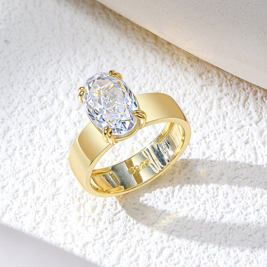 Ice Flower Cut Cubic Zirconia Ring For Women Unique Stacking Wedding Band