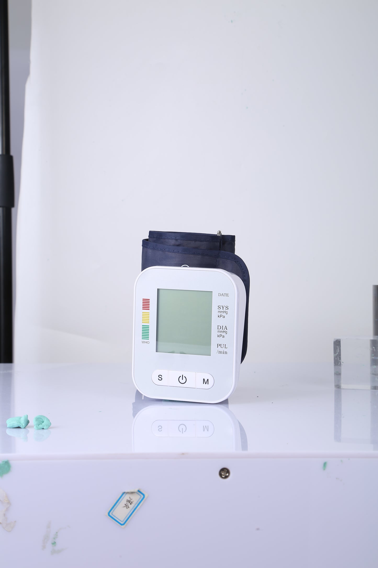 1Pc Digital Arm Blood Pressure Monitor LCD Digital Heart Beat BP Gauge Health Test With Voice