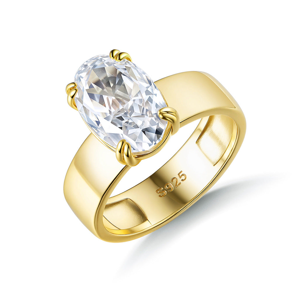 Ice Flower Cut Cubic Zirconia Ring For Women Unique Stacking Wedding Band
