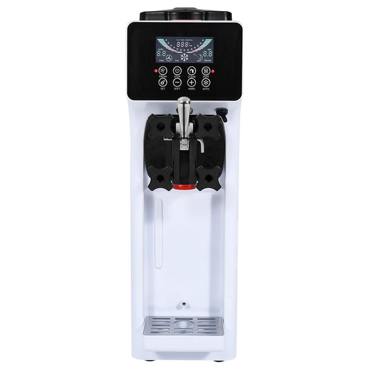 Commercial Ice Cream Machine, 10.6 QT/H Yield, 1000W Single Flavor Countertop Soft Serve Ice Cream Maker, With 4L Hopper 1.6L Cylinder, LCD Panel Auto Clean Pre-cooling, For Restaurant Snack Bar